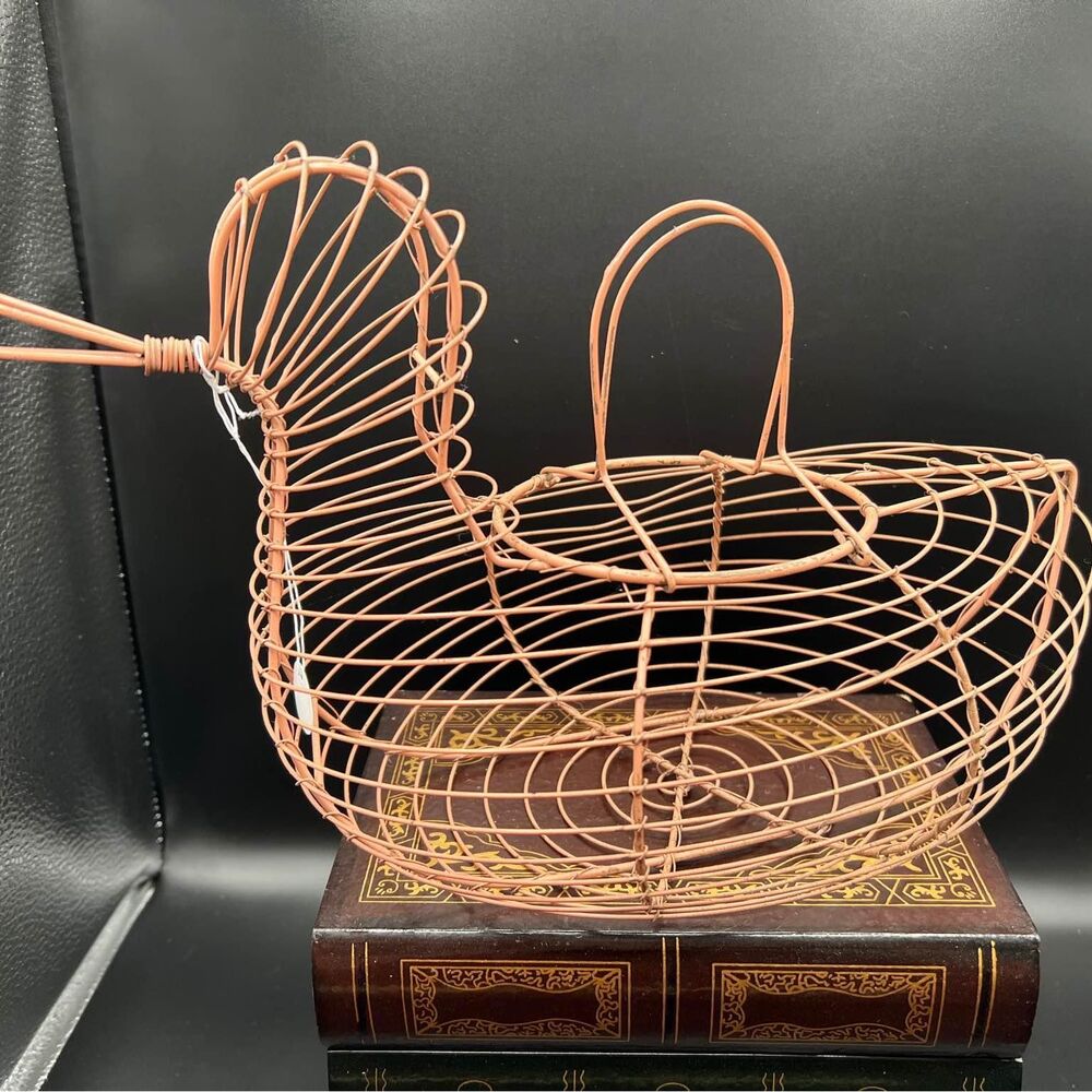 Wire egg duck basket, rustic farmhouse